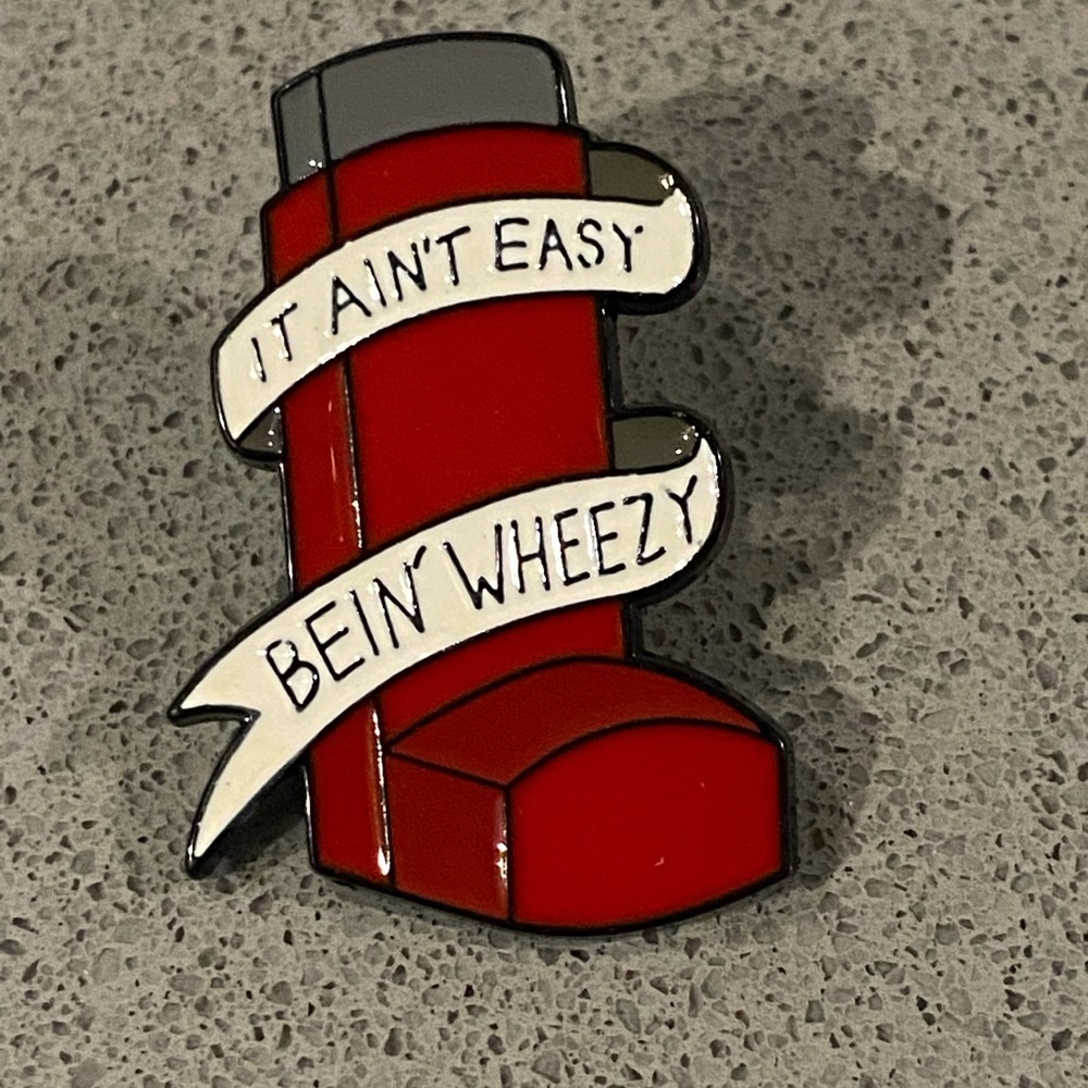 Red Inhaler Enamel Pin